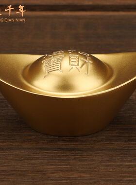 匠铜千年铜元件宝实心沙金银元仿金元宝黄铜工艺品摆厂家工艺宝品