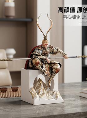 孙悟空摆件书房办公室茶几桌面入门玄关装饰品高端大气上档次礼物