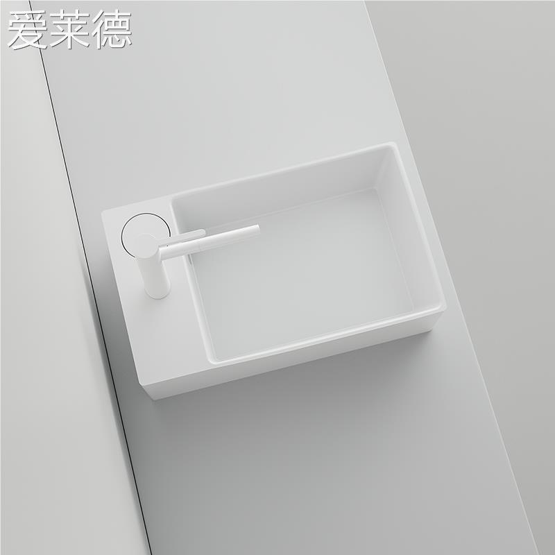 陶瓷台上盆超窄30cm台控侧边后排水竖装阳台洗衣机家用洗手洗脸盆