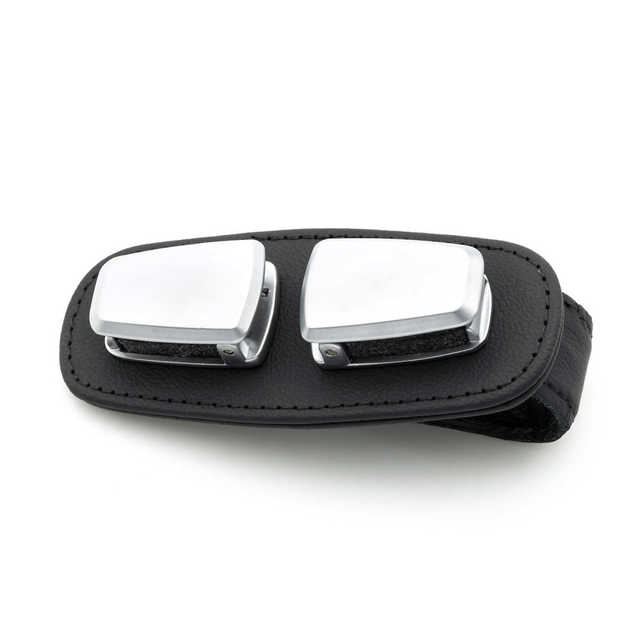 Car glasses clip leather sun multi-function sun visor bill card storage car sunglasses box clip holder