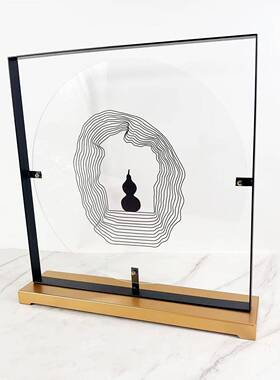 新中式现代创意书房亚克力摆件 样板房间电视柜酒柜玄关软装饰品