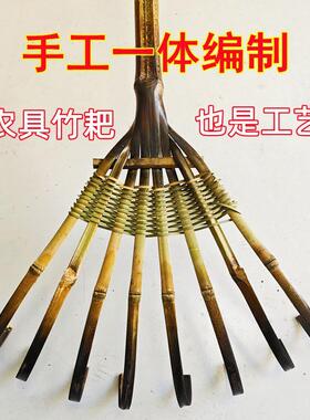 老式搂草筢子钢丝耙子农用开荒扒树叶铁耙子家用园林绿化老式工具