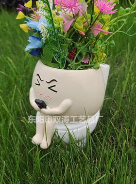 跨境创ST-3065意新款马外桶多肉花坐盆花花园装饰摆件户盆庭院装