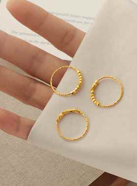 钛钢戒指精致小方块十全十美指环个性百搭气质不掉色食指女小方糖