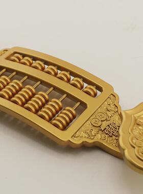 铜+合金吉祥如意算盘解压手把件创意摆件文玩铜器铜钱