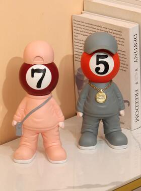 台球黑八桌球人物摆件礼品客厅桌面办公室软装创意家居装饰工艺礼