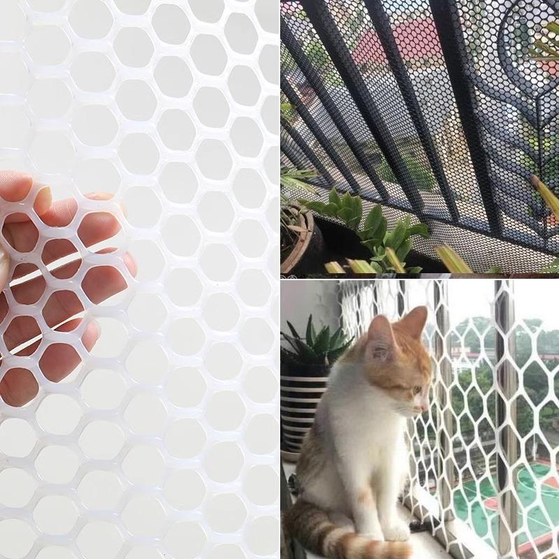 阳台防护网窗户围栏网防掉防盗窗垫板塑料安全网护栏猫封窗网网格 - 图2