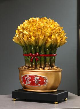 新款直销轻奢玄关酒柜节节高摆件客厅茶几桌面富贵竹装饰店铺乔迁