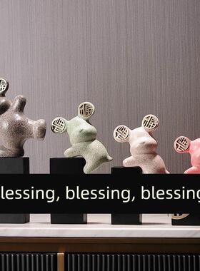 采购产品富滋熊电视柜装饰吸引财富，家庭客厅，无障碍豪华酒柜，