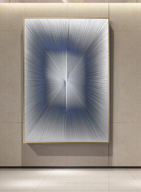 代纯手工皮革拉线立体实画画客厅玄关QY02SW01装饰挂样板间酒店物