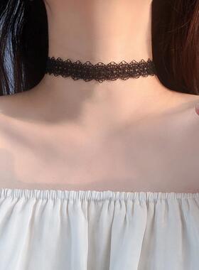 网红明星同款超仙蕾丝颈链choker项链女气质锁骨链项圈百搭潮项链