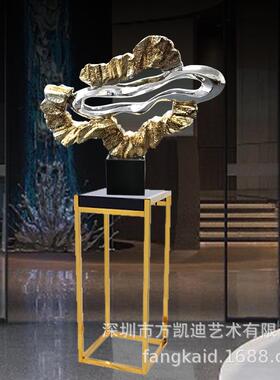工厂来图厂家现货常规树脂电镀金银仿真石头摆件雕塑时尚小品