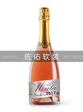 酒柜装饰品摆件仿真红酒香槟洋酒空瓶假酒道具吧台餐厅模型陈列