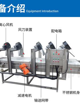 常州工厂供应全自动蔬果除水设备果蔬食品包装袋震动沥水风干机