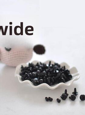 100pcs 6-24mm Black Plastic Safety Eyes For Toys Doll Craft