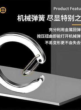 不锈钢弹簧钥匙扣开口环扣新款钥匙挂扣高档钥匙圈按压钥匙扣神器
