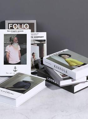 现代北欧假书彷真书装饰书摆件书房书架书柜装饰品摆设道具书模型