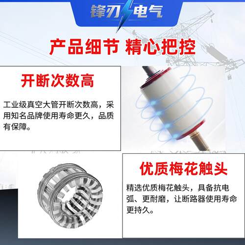 VS1-12户内高压真空断路器10KV手车固封绝缘ZN63中置630A/KYN28 - 图1