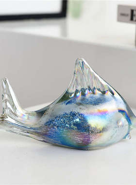 每周一三五10点上新/北欧风格彩色玻璃鸟鱼摆件琉璃工艺品