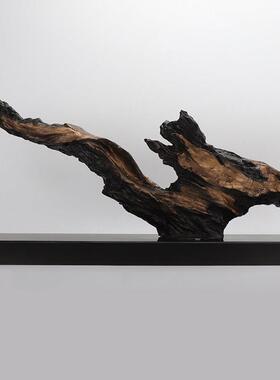 后现代新中式酒店门厅艺术品软装饰品样板房间抽象雕塑工艺品摆饰