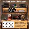 Desktop storage rack household desk bookshelf vertical iron multi-layer perforated board storage rack computer desk organizing rack
