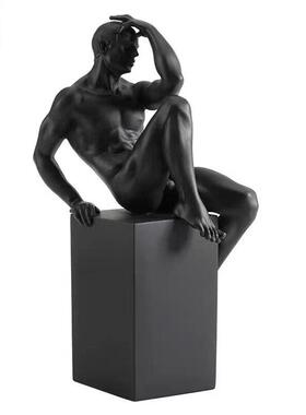 树脂抽象人头摆件首饰展示架高品质珠宝展示道具样板房动物装饰品