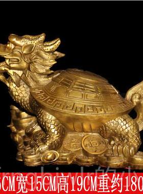 新款钱纯舟 开运铜龙工龟财摆件八卦母子金龟招办公室家居艺饰品