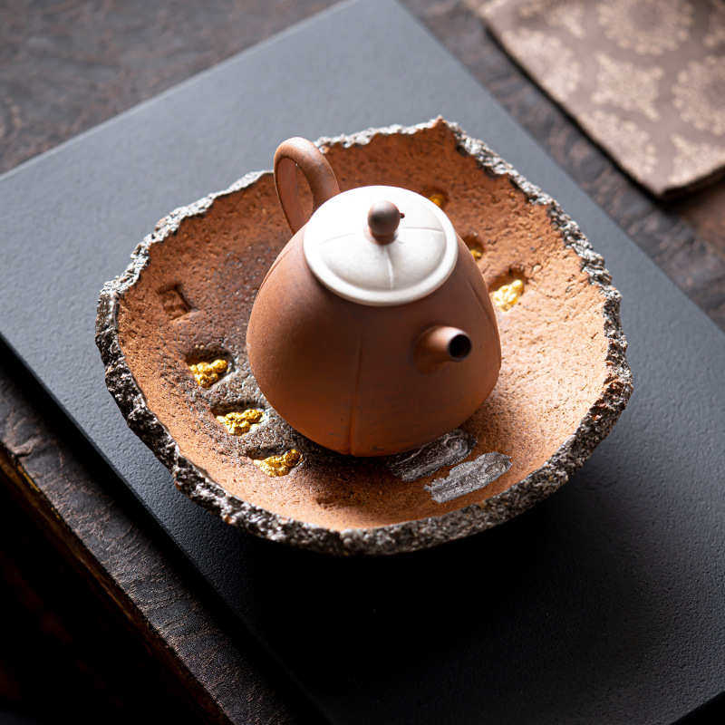 九匠风纯手工粗陶壶承老岩泥盖碗底托茶承家用陶瓷功夫茶具干泡盘,淘宝优惠券,粉丝福利购,淘宝优惠卷