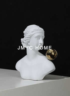 北欧现代高级感人物雕塑软装饰品玄关酒柜电视柜客厅书柜艺术摆件