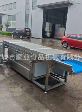 提拉苏巧克力层机冷涂却流水线 米网食品传输带顺业式冷却流水线