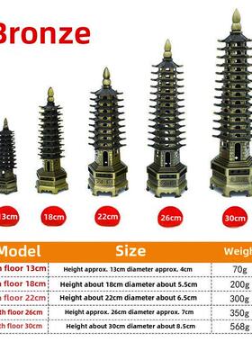 纯铜文昌塔13层办公室桌面风水九层十三层书桌工艺品中考高考礼物
