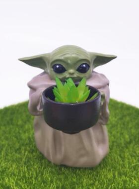 尤达宝贝婴儿公仔爪子尤达宝宝手办摆件尤达宝宝树脂摇篮挂件