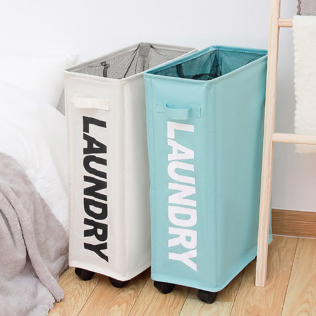 Hot-selling dirty clothes basket household foldable dirty clothes basket bathroom with wheels laundry basket fabric storage basket dirty clothes storage basket