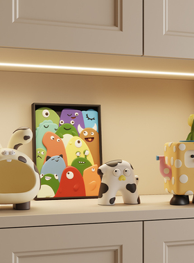 进门玄关柜钥匙收纳摆件奶油风客厅电视柜高级感软装饰品小众摆设