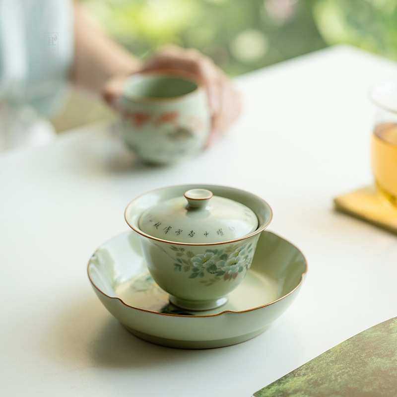 且来秘黄汝窑葵口壶承壶托碗托家用陶瓷点心碟功夫茶具果碟干泡盘,淘宝优惠券,粉丝福利购,淘宝优惠卷