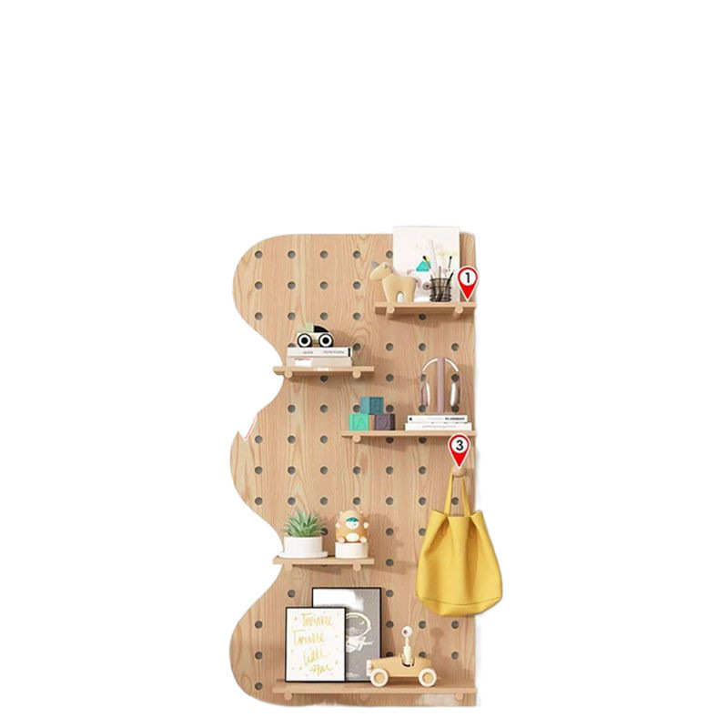 Solid wood hole board D-made storage rack entrance wall wall hanging board entry partition storage wall display shelf