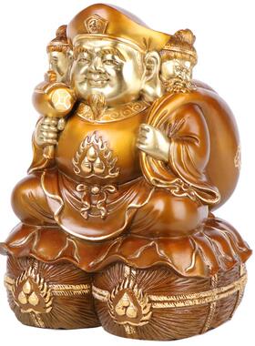 杨铜记 铜三面大黑天摆件 财神 三面财神 黑天财神 日本财神