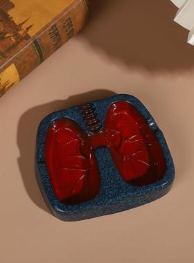 心脏烟灰缸创意红色心脏部烟灰缸送男友戒烟造型个性肺型摆件