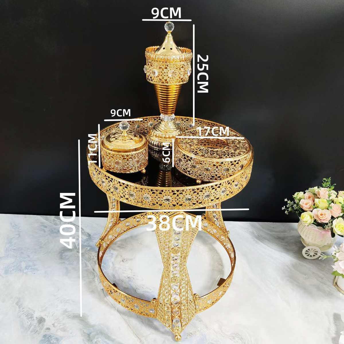 欧式餐桌香炉套装五星级酒店水晶柱金属糖盅烤架套装餐桌摆件,淘宝优惠券,粉丝福利购,淘宝优惠卷