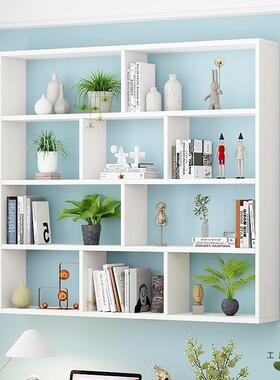 实F957SJ5M木书架墙上墙物架壁挂收置纳一体挂书柜墙面墙壁柜子壁