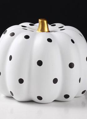 黑白点饰南瓜摆波件轻奢创意NRM家居酒店样板房卧民宿展厅客厅室