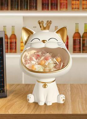 招财猫摆件新店开 业大吉礼物高档实用店铺收银柜台前台发财猫装
