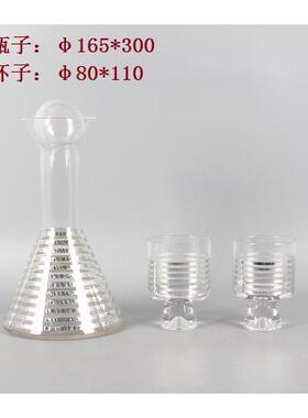 现代简约创意玻璃水具酒具样板房售楼处桌面茶几软装饰品工艺品