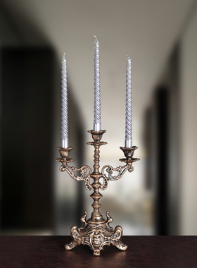 风枝状复古怀旧铸铁多头装饰摆件