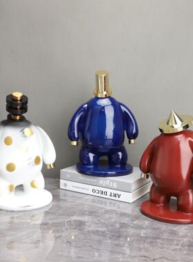 北31欧创意卡通胖子软装品样板间书房客家厅玄电关饰视柜居桌面摆