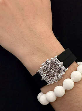 时尚貔貅山鬼磁系花钱辰新款奢道龙年正宗风潮国复古个性轻腕扣