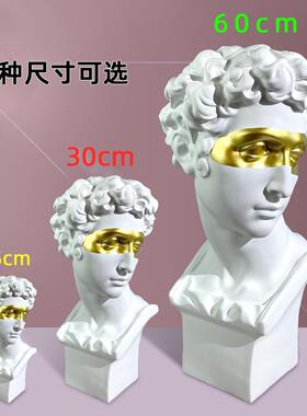 60cm小摆件蒙玄HCF-给60眼美像第奇树脂头像雕雕塑欧式石卫膏像别