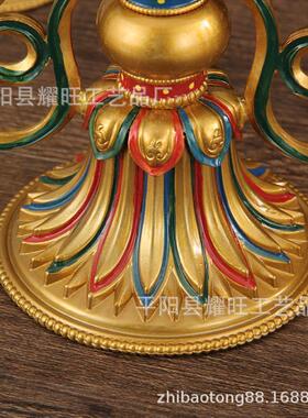 轮件七珍七政宝吉王祥古古典摆精雕QZB法宝堂供具金色
