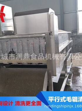 专业定制生产海参清洗漂烫设备全自动海产品平行毛辊清洗机