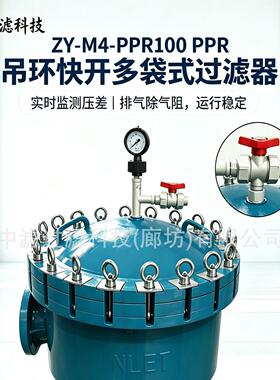 PPR 多袋式过滤器 吊环快开塑胶袋式过滤器 耐酸化工电镀液过